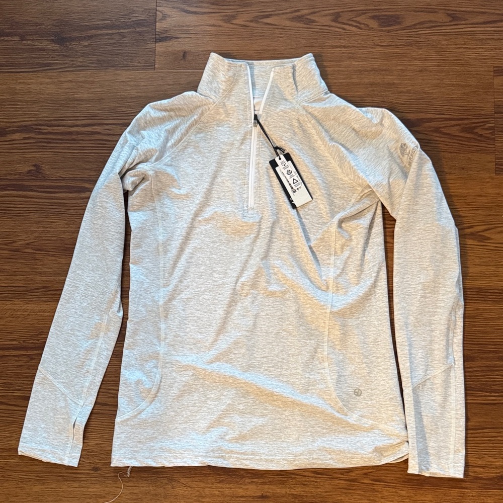 Light Gray Quarter-Zip Pullover